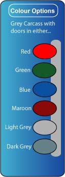 Available colours for cube lockers