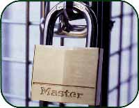 Mesh locker Padlock security